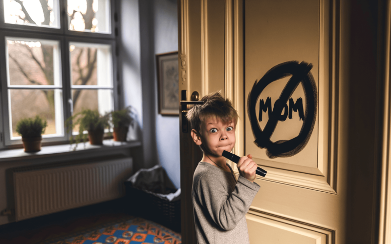 Petilety syn nakreslil na dvere obri preskrtnute strong mom 1765393275128